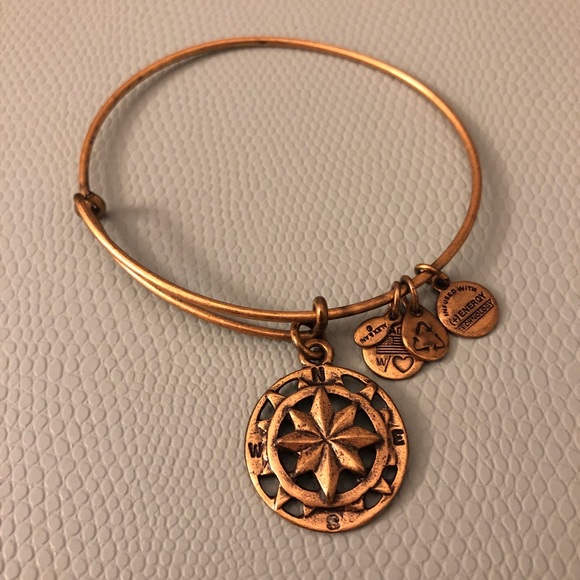 Alex and Ani Jewelry - Alex and Ani Compass Adjustable Gold Bangle